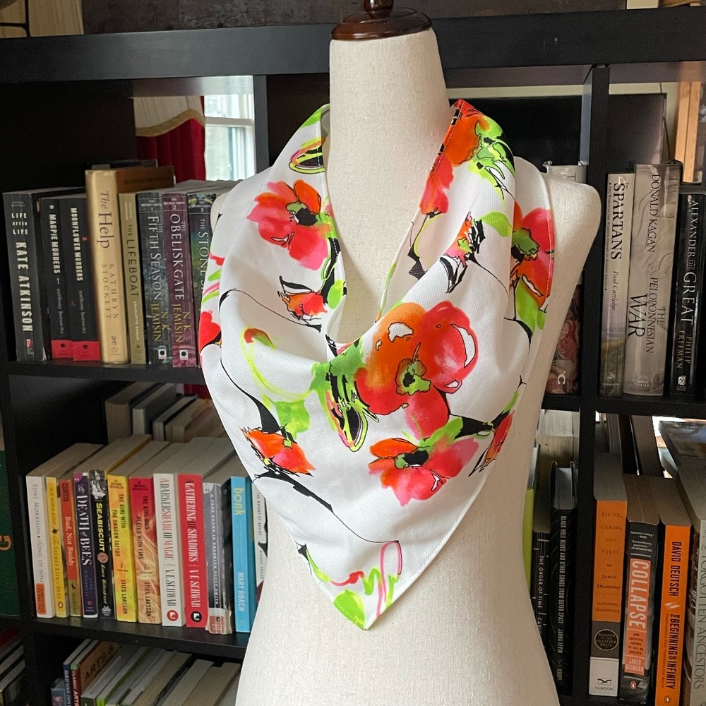 vintage poppies scarf